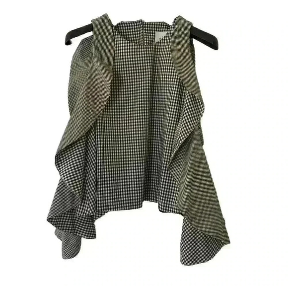 N/ Nicholas Gingham Ruffle Top Size 8 - Picture 2 of 7